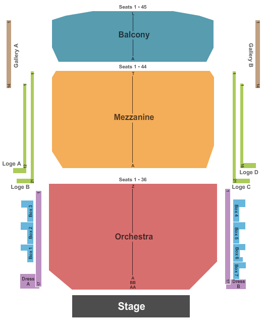 Devos Hall & Juliet Seating Chart